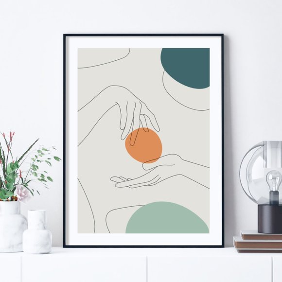 2/$35 Modern Minimalist Abstract Boho Wall Art Print Home Decor [No Frame] - Picture 3 of 6